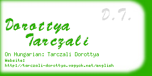 dorottya tarczali business card